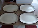 4 antieke vintage Boch ovale designschalen, Ophalen of Verzenden