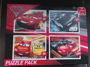 4 in 1 puzzel Disney Pixar Cars vanaf 3 jaar
