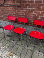 Chaise formica vintage, Rouge, Mid century, Enlèvement, Utilisé