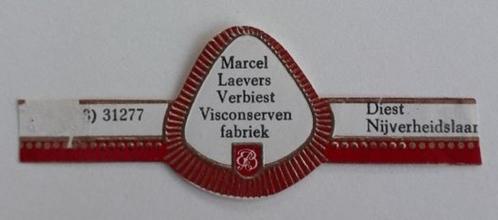 sigarenbandje M. Laevers Verbiest Visconservenfabriek Diest, Verzamelen, Rookartikelen, Aanstekers en Luciferdoosjes, Gebruikt