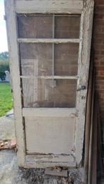 Houten deur, Doe-het-zelf en Bouw, Deuren en Vliegenramen, Ophalen, Gebruikt, Glas, Buitendeur