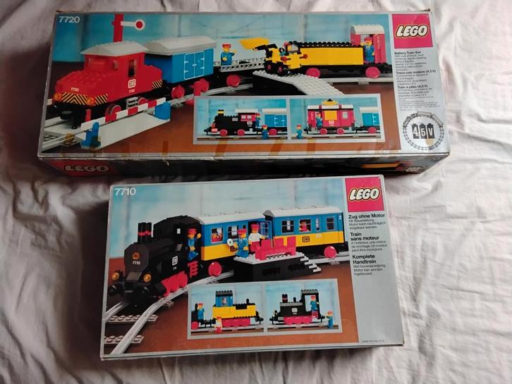 Lego vintage treinen 7710 en 7720, Kinderen en Baby's, Speelgoed | Duplo en Lego, Gebruikt, Lego, Complete set, Ophalen of Verzenden