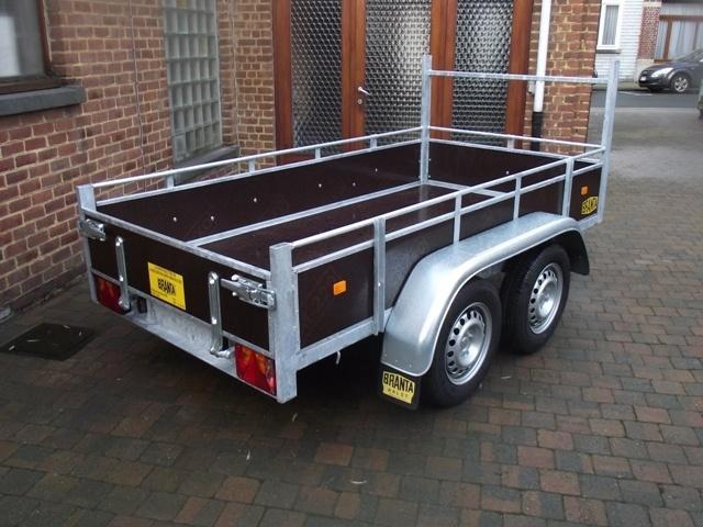 Nieuwe dubbelas aanhangwagen 2,61 x 1,38m, Aalst, Auto diversen, Aanhangers en Bagagewagens, Nieuw, Ophalen