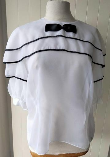 Nouvelle Couture blouse in witte voile voor dames T: 42/44 beschikbaar voor biedingen