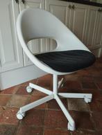 Witte Bureaustoel met zitkussen Ikea loberget, Comme neuf, Chaise de bureau, Enlèvement ou Envoi, Blanc