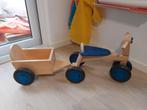 Houten fietsje + aanhangwagen, Kinderen en Baby's, Speelgoed | Houten speelgoed, Ophalen