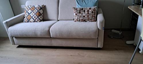 Comfortabel zetelbed 2 persoons in ecru, Huis en Inrichting, Slaapkamer | Slaapbanken, Zo goed als nieuw, 160 cm, 200 cm, Tweepersoons
