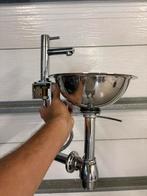 Handenwasset., Doe-het-zelf en Bouw, Sanitair, Ophalen, Gebruikt, Inox, Wastafel