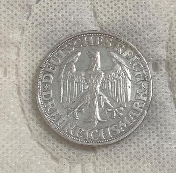 Duitse Munt 3 Duitse Rijk Reichsmark 1928 Uiterst Zeldzaam beschikbaar voor biedingen