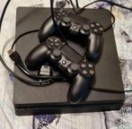 PS4 slim, Ophalen, Zo goed als nieuw, Met 2 controllers, Slim