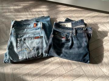 2 jeansbroeken (heren) 7 FAM, Diesel beschikbaar voor biedingen