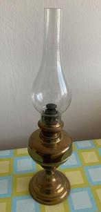 Lampe à pétrole classique en laiton avec cheminée en verre, Antiquités & Art, Enlèvement