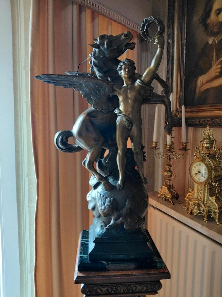 sculptuur Moreau & Scotte - Triomphe Immortel, Antiek en Kunst, Kunst | Beelden en Houtsnijwerken, Ophalen