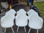 6 chaises blanches d'Exterioo, Jardin & Terrasse, Enlèvement, Utilisé