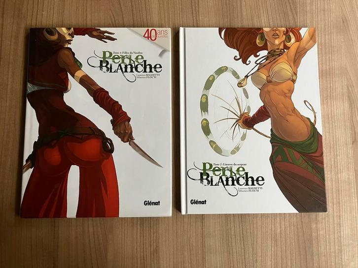 PERLE BLANCHE : lot série BD complète en 2T EO - Excel. état, Boeken, Stripverhalen, Gelezen, Complete serie of reeks, Ophalen