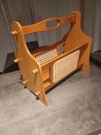 Vintage tijdschriftenrek, rotan, mid-century stijl, Ophalen