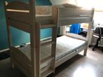 Ecru landelijk stapelbed incl lattenbodem en matrassen, Kinderen en Baby's, Kinderkamer | Stapelbedden en Hoogslapers, Ophalen