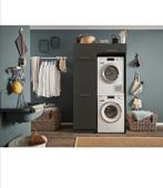 Kast voor wasmachine en droogkast, Ophalen, Overige materialen, 100 tot 150 cm, Met hangruimte