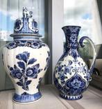 Cruche rare et grand vase à couvercle bleu Delft 😍👀💎👌, Antiquités & Art, Enlèvement ou Envoi