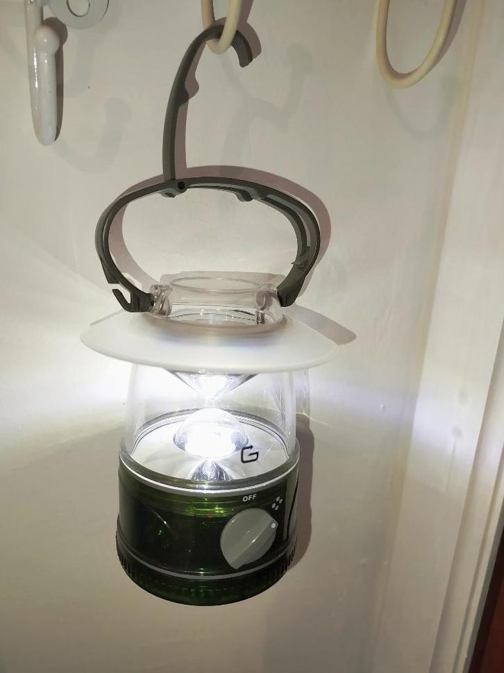 Lampe de camping rechargeable avec dynamo, Caravans en Kamperen, Kampeeraccessoires, Gebruikt, Ophalen