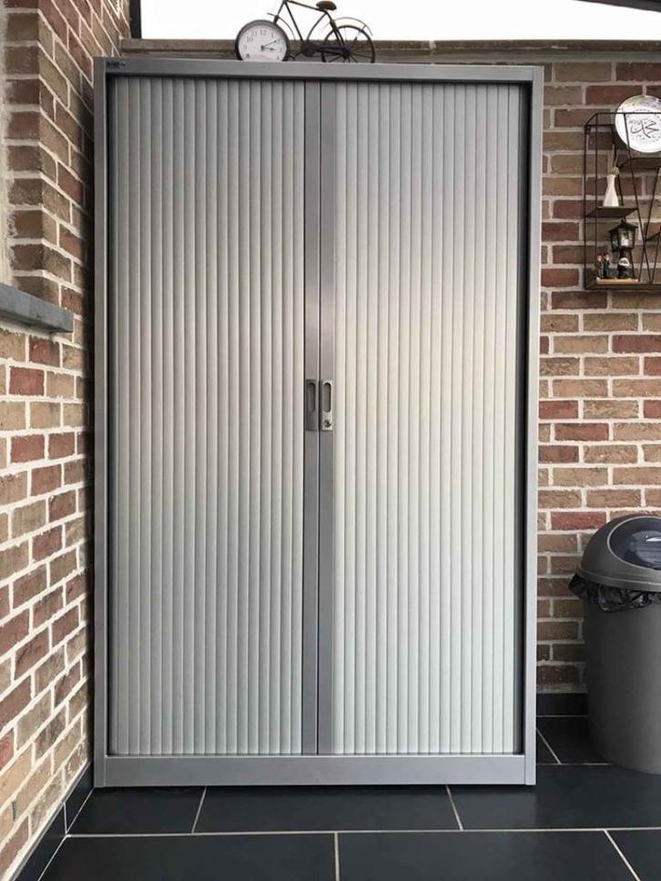 Veilige metalen kast, schuifdeuren, promo, Huis en Inrichting, Woonaccessoires | Etagères, Zo goed als nieuw, Ophalen of Verzenden