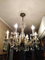 Antiek kristallen kroonluchter., Huis en Inrichting, Lampen | Hanglampen, Nieuw, Ophalen
