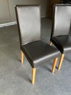 Stoelen, Huis en Inrichting, Stoelen, Ophalen, Bruin, Zo goed als nieuw, Vijf, Zes of meer stoelen