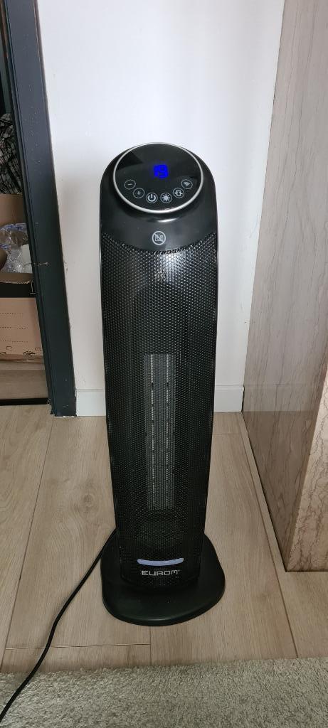 Eurom Hi-Tower 2200 Wifi keramische luchtverhitter, Doe-het-zelf en Bouw, Verwarming en Radiatoren, Zo goed als nieuw, Thermostaat