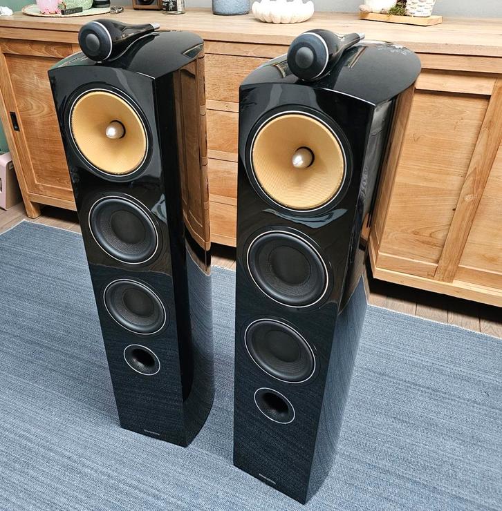 Bowers&Wilkins 804 D2 Diamond-Piano Gloss/Black, Audio, Tv en Foto, Luidsprekerboxen, Zo goed als nieuw, Front, Rear of Stereo speakers
