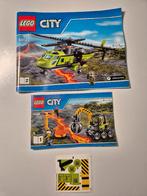 LEGO 60123 Volcano Supply Helicopter, Enlèvement ou Envoi, Comme neuf, Ensemble complet, Lego