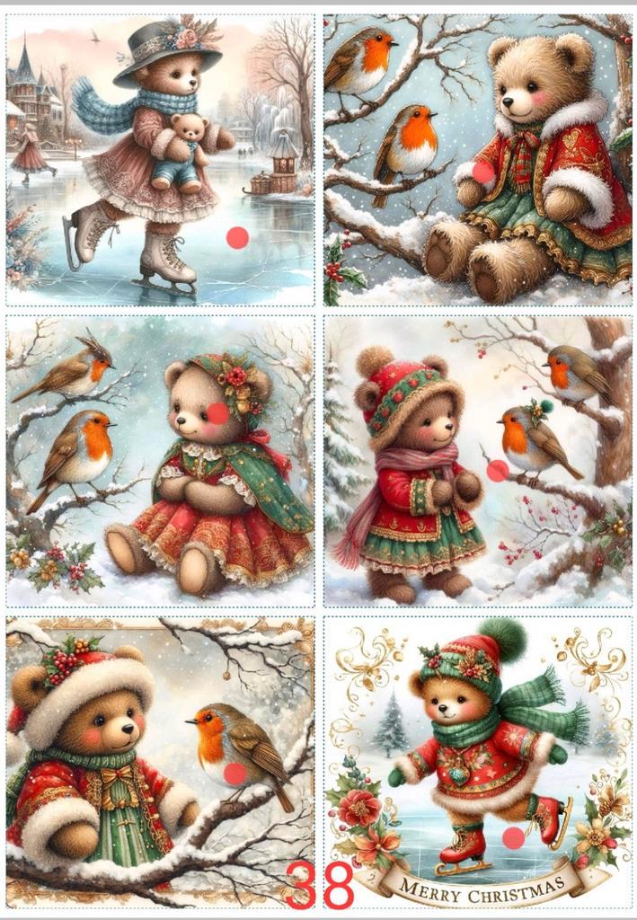 Knipvellen kerst, Hobby en Vrije tijd, Kaarten | Zelf maken, Knipvel, Kerst, Verzenden
