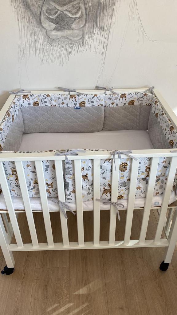 Park Amy wit met wielen - matras sleep safe evolution, Kinderen en Baby's, Babyparken, Zo goed als nieuw, Ophalen
