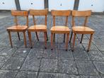 4 stoelen hout, Maison & Meubles, Chaises, Quatre, Bois, Enlèvement, Utilisé