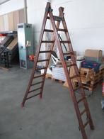 ladder houten ladder 2 X 10 treden, Doe-het-zelf en Bouw, Ladder, Zo goed als nieuw, Ophalen
