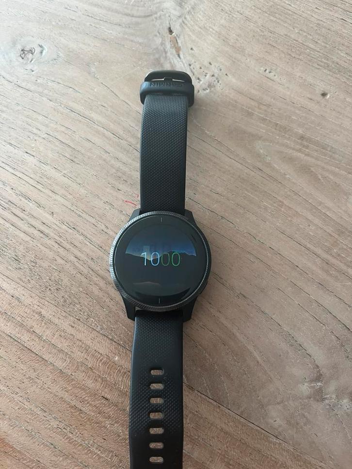 Garmin VENU Smartwatch / sporthorloge, Handtassen en Accessoires, Sporthorloges, Gebruikt, Zwart, Afstand, Calorieverbanding, GPS