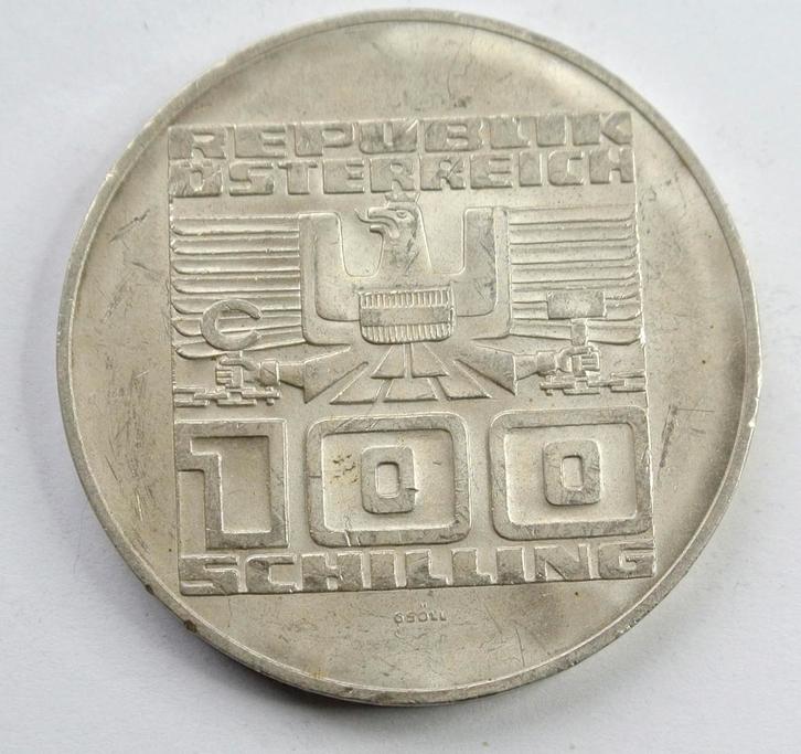 Pce OOSTENRIJK KM #2924 „100 SCHILLING STAATSVER.” UIT 1975, Postzegels en Munten, Munten | Europa | Niet-Euromunten, Setje, Oostenrijk