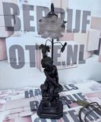 Antieke Franse lamp 1920 moreau barok antiek bronzen effect, Antiek en Kunst, Ophalen of Verzenden