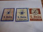 bieretiketten S Brau  st lievens Esse, Ophalen of Verzenden, Zo goed als nieuw, Overige typen, Overige merken