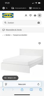 Slaapkamer wit - bed 180x200, 2 nachtkastjes, kast 6 laden, Huis en Inrichting, Ophalen, Gebruikt, Wit, Tweepersoons