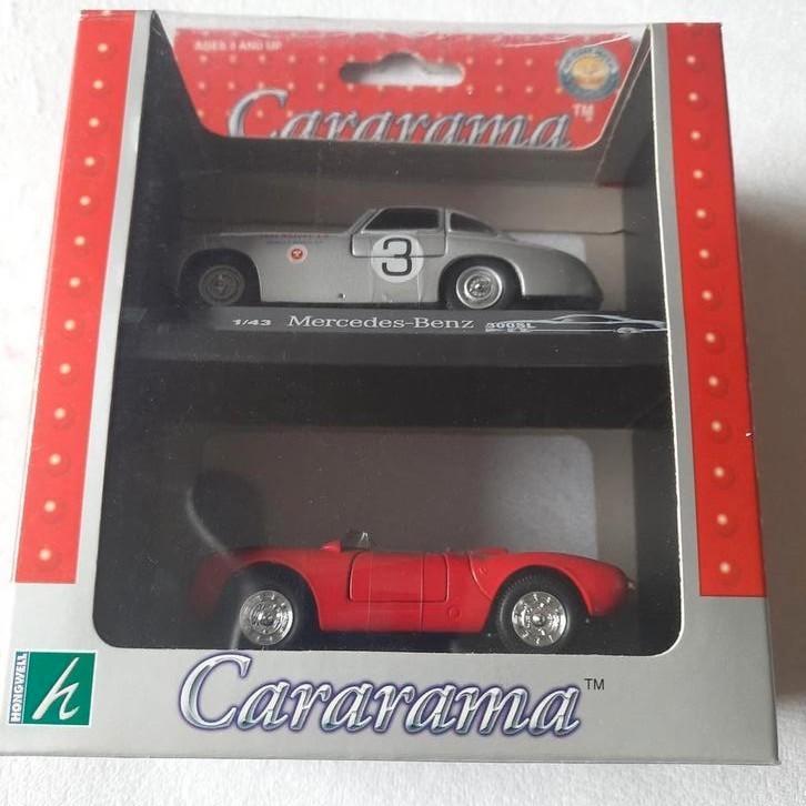 MERCEDES 300SL + PORSCHE 550A SPIDER*1/43*NEW*CARARAMA., Hobby en Vrije tijd, Modelauto's | 1:43, Nieuw, Auto, Overige merken
