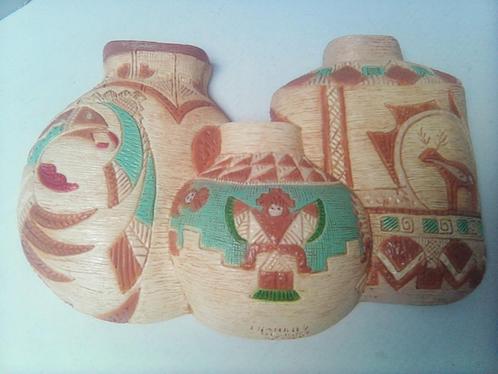 Indiaan muurdecoratie - Frankies design 1990- Native pottery, Antiek en Kunst, Kunst | Beelden en Houtsnijwerken, Ophalen