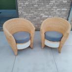 Rieten stoelen 2st, Tuin en Terras, Tuinstoelen, Ophalen, Zo goed als nieuw