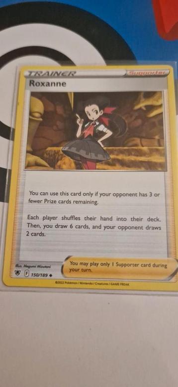 Trainer Roxanne pokemonkaart  beschikbaar voor biedingen
