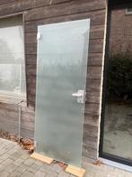 Glazen binnendeur - gezandstraald 83 x204, Doe-het-zelf en Bouw, Deuren en Vliegenramen, Ophalen, Zo goed als nieuw, Binnendeur