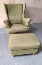 Groene armstoel zetel Strandmon, Huis en Inrichting, Fauteuils, Ophalen, Zo goed als nieuw