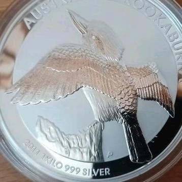 Kilomunt Kookaburra - kilo zilver 999 beschikbaar voor biedingen