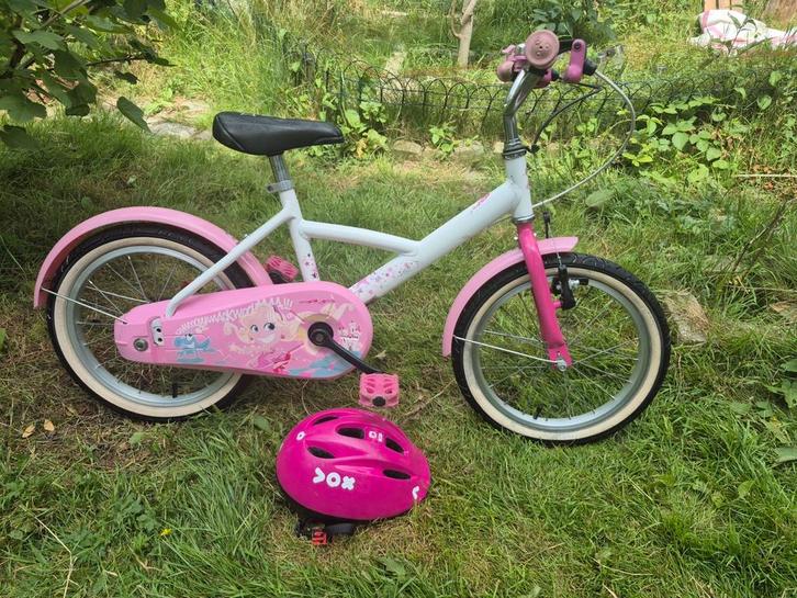 16 inch meisjesfiets, Fietsen en Brommers, Fietsen | Meisjes, Gebruikt, 16 inch, Handrem, Ophalen