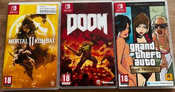 Mortal Kombat 11 + Doom + GTA La Trilogie, Enlèvement, Comme neuf