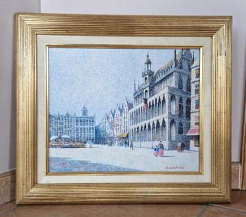 Grand Place Bruxelles, schilderij gesigneerd G. CAMBRAIS beschikbaar voor biedingen