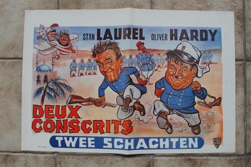 filmaffiche Laurel and Hardy twee schachten filmposter, Collections, Posters & Affiches, Comme neuf, Cinéma et TV, A1 jusqu'à A3